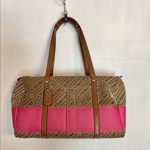 Coach F12254 Pink Brown Handbag